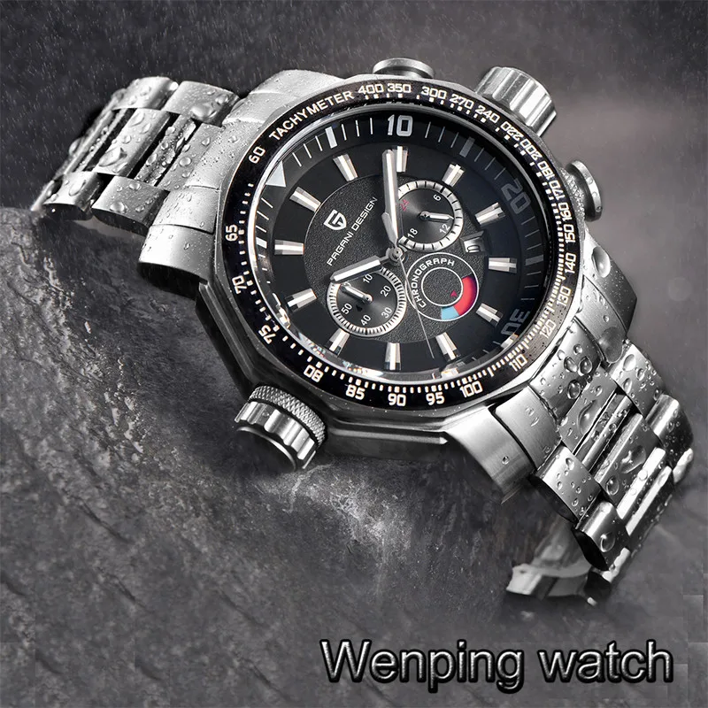 Часы мужские наручные PAGANI роскошные Брендовые спортивные с большим циферблатом