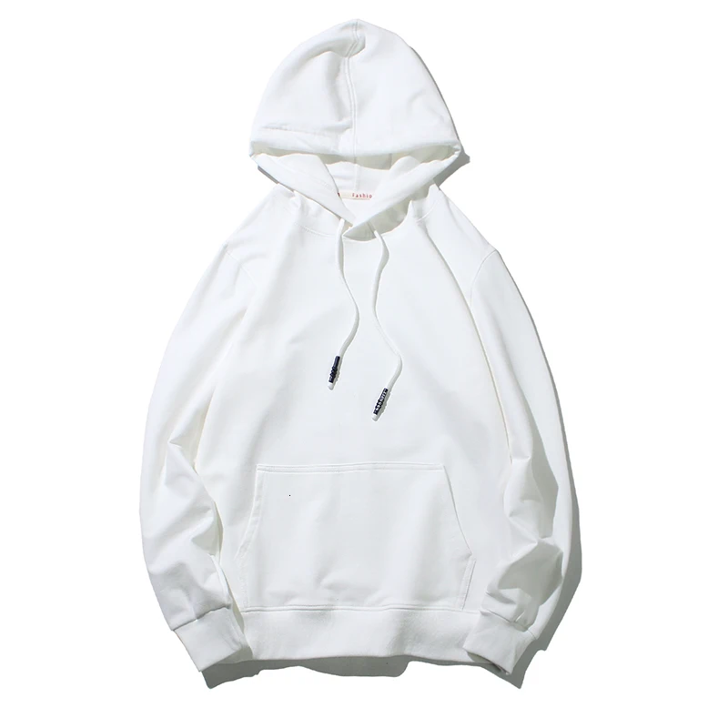 Мужской пуловер свободного кроя однотонная Толстовка большого размера с