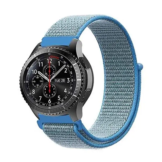 tahoe blue 22 мм 20 мм нейлоновый ремешок для samsung gear S3 S2 Band Galaxy 46 мм 42 мм Active 2 полосы для Xiaomi Huami Amazfit Sport/Bip - Цвет ремешка: tahoe blue