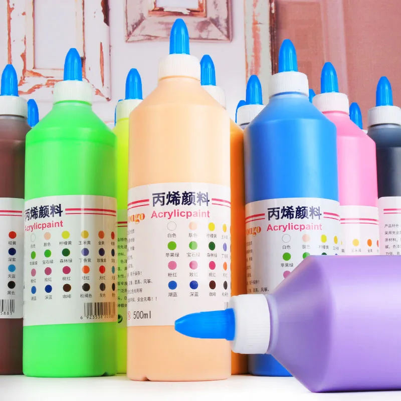 Акриловая краска 500 мл в бутылке/Набор для рисования/керамический пластырь