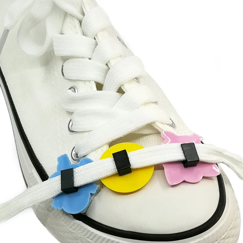 Шнурки из ПВХ для кроссовок 1 шт. подвески обуви аксессуары цветы радуга сердце