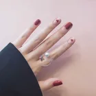 14 наконечников наклейки чистый цвет блестящий декор с блестками Полный ногтей Обертывания художественные наклейки полоски клейкие накладные ногти Дизайн Маникюр