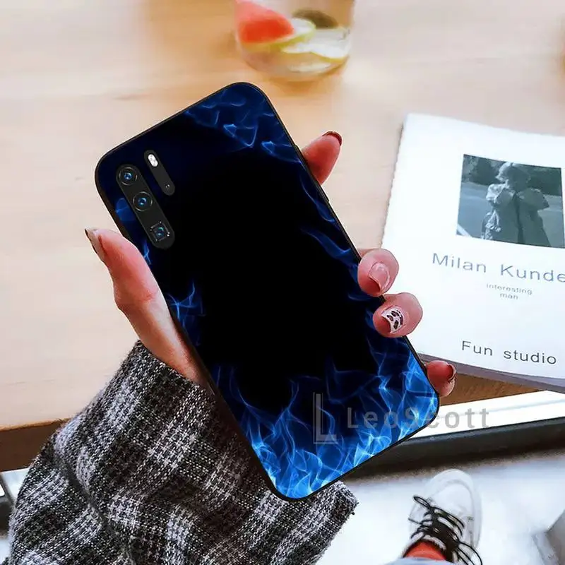

Fashion Flames Phone Case black For Huawei honor Mate mate P 10 9X 10i 20 30 40 y7 lite pro p smart 2019