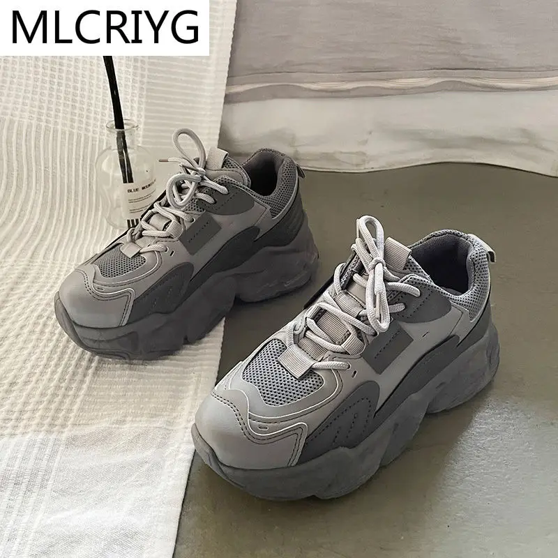 

Women's Platform Sneakers Fashion Winter Women's Casual Dad Shoes Casual Running Shoes Women's Comfortable Vulcanized Shoes