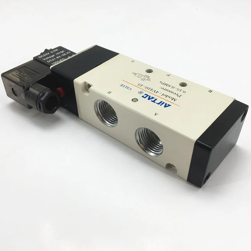 4V410-15 AC220V DC24V одинарный соленоид 5/2 трехходовых электромагнитных клапана 4V400 серии