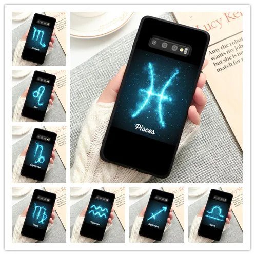 Прекрасный голубого цвета со звездами 12 знаков зодиака брелок мобильный телефон