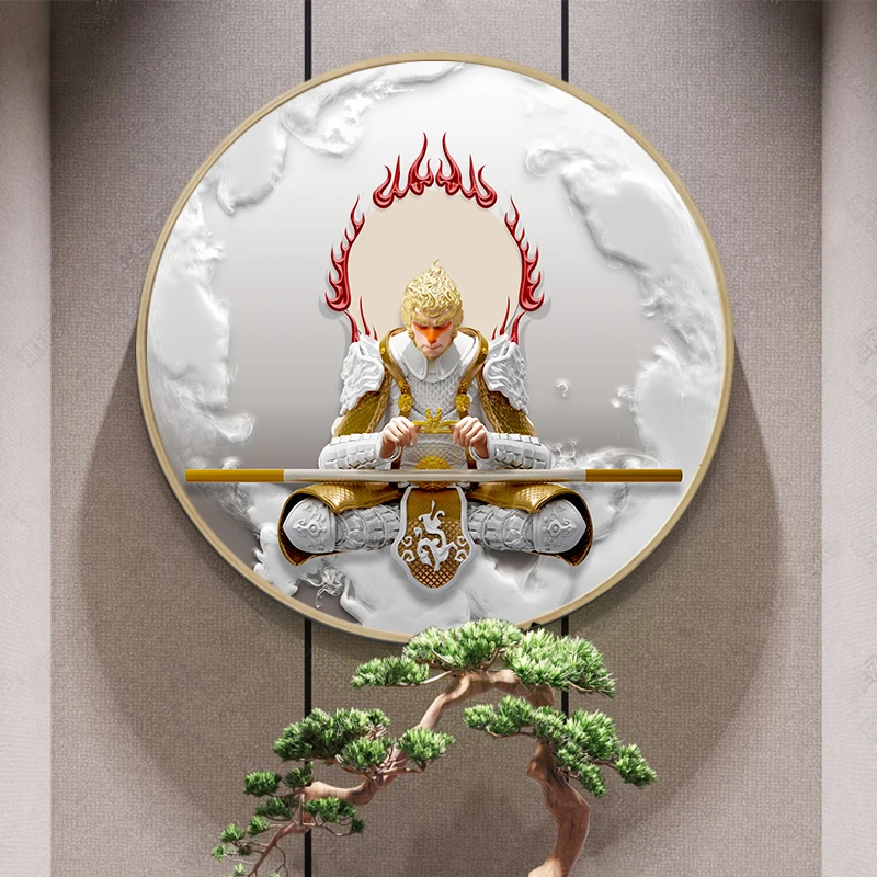 Китайские мифологические персонажи Sun Wukong Art холст настенная живопись плакаты