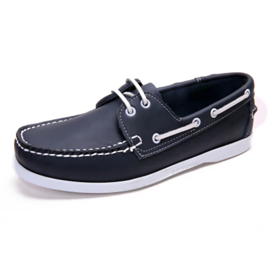 Navy Blue Высокое качество; 46; замшевая дышащая обувь на шнуровке; большие размеры; Весенняя повседневная мужская обувь из натуральной кожи коричневого цвета; обувь для вождения в британском стиле; настоящие водонепроницаемые Мокасины - Цвет: Navy Blue