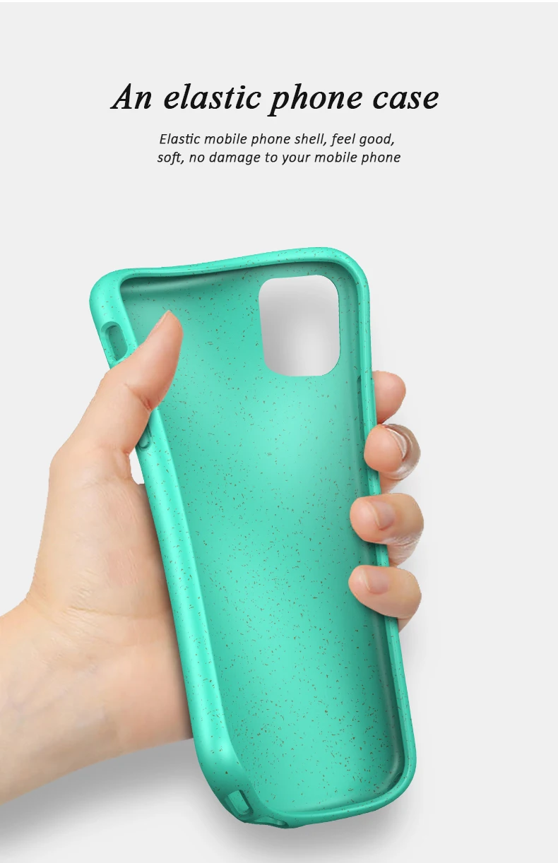 Биоразлагаемый чехол для iPhone 11 11Pro Xs Max экологически чистый мягкий ТПУ i Phone 7 8 6 Plus Xr