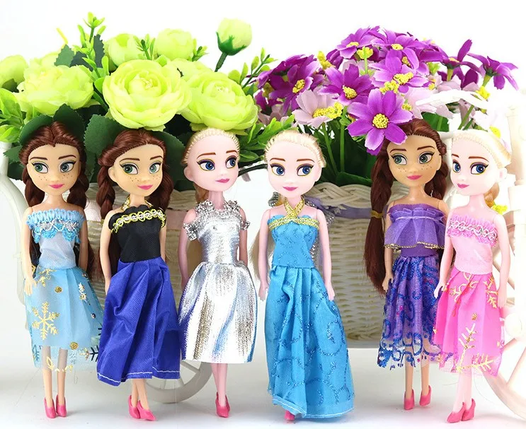 Маленькая Кукла Эльза и Анна высотой 16 см включая платье обувь маленькие