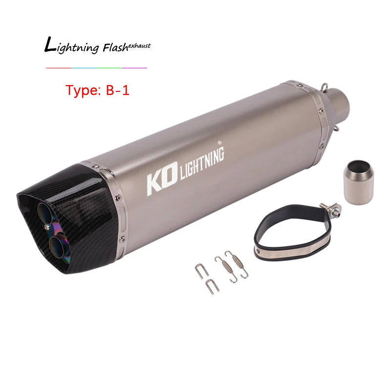 570mm Motorcycle 38-51mm Exhaust Tail Pipe No DB Killer Escape Universal for Dirt Bike Scooter Tips Stainless Steel | Автомобили и