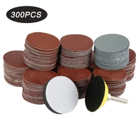300pcs 2 inch sandpaper sanding discs 80 3000 grit paper with 2inch abrasive polish pad plate and 14 inch shank for rotary