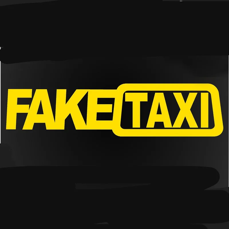 Забавная поддельная наклейка для авто такси эмблема FakeTaxi самоклеящаяся