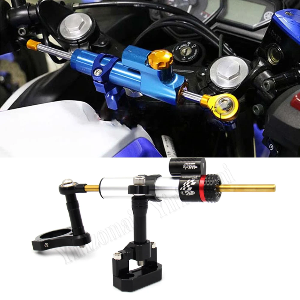 

Motorcycles CNC Aluminum Adjustable Steering Stabilize Damper Bracket Mount Kit For YAMAHA YZF R3 YZFR25 MT-03 MT-25