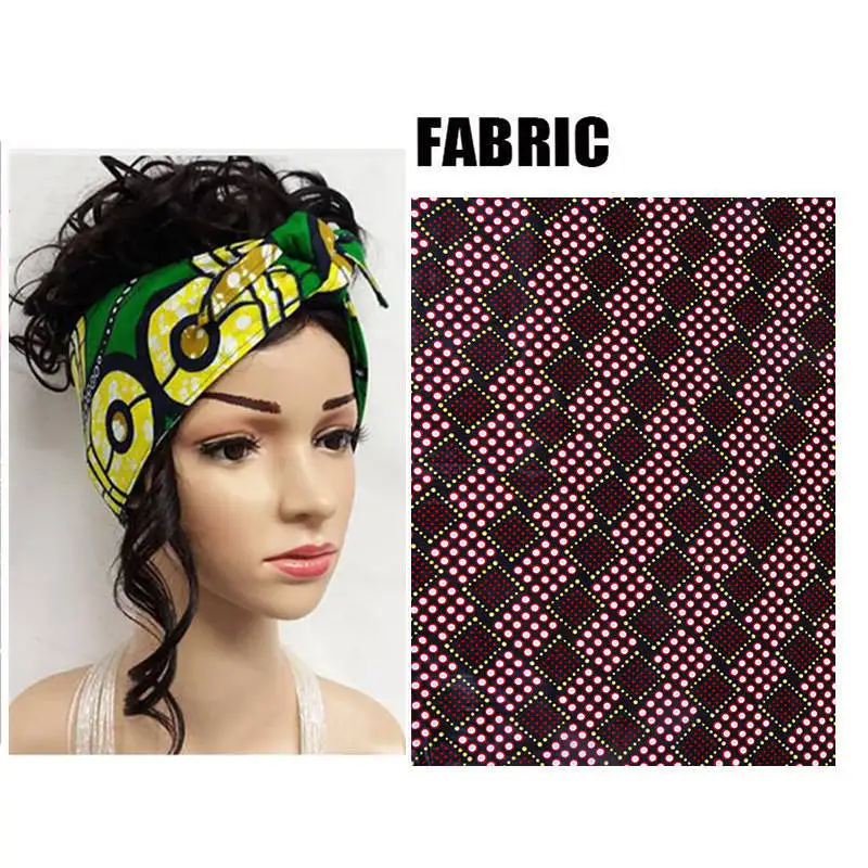 

Cotton African Women's Headscarf African Batik Printing Functional Hair Circle