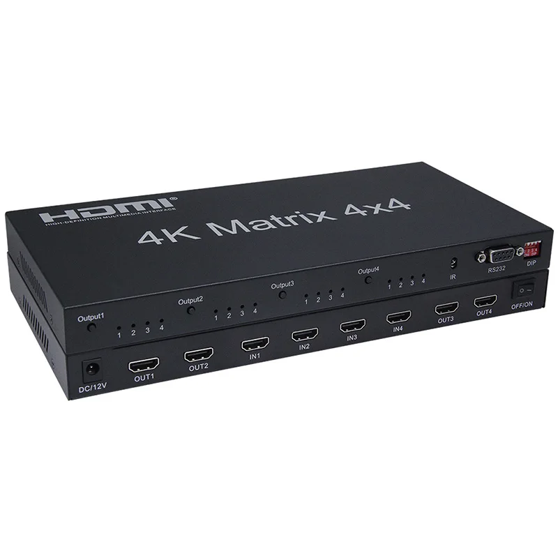4k HDMI матрица 4X4 переключатель сплиттер коробка 4 в Выход 4KX2K HDCP 1 с EDID и RS232