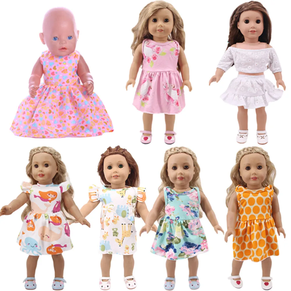 

Doll Dress Clothes &Accessories With Unicorn For 18 Inch And New Born Baby & Our Generation Girl's Birthday Toy Gifts
