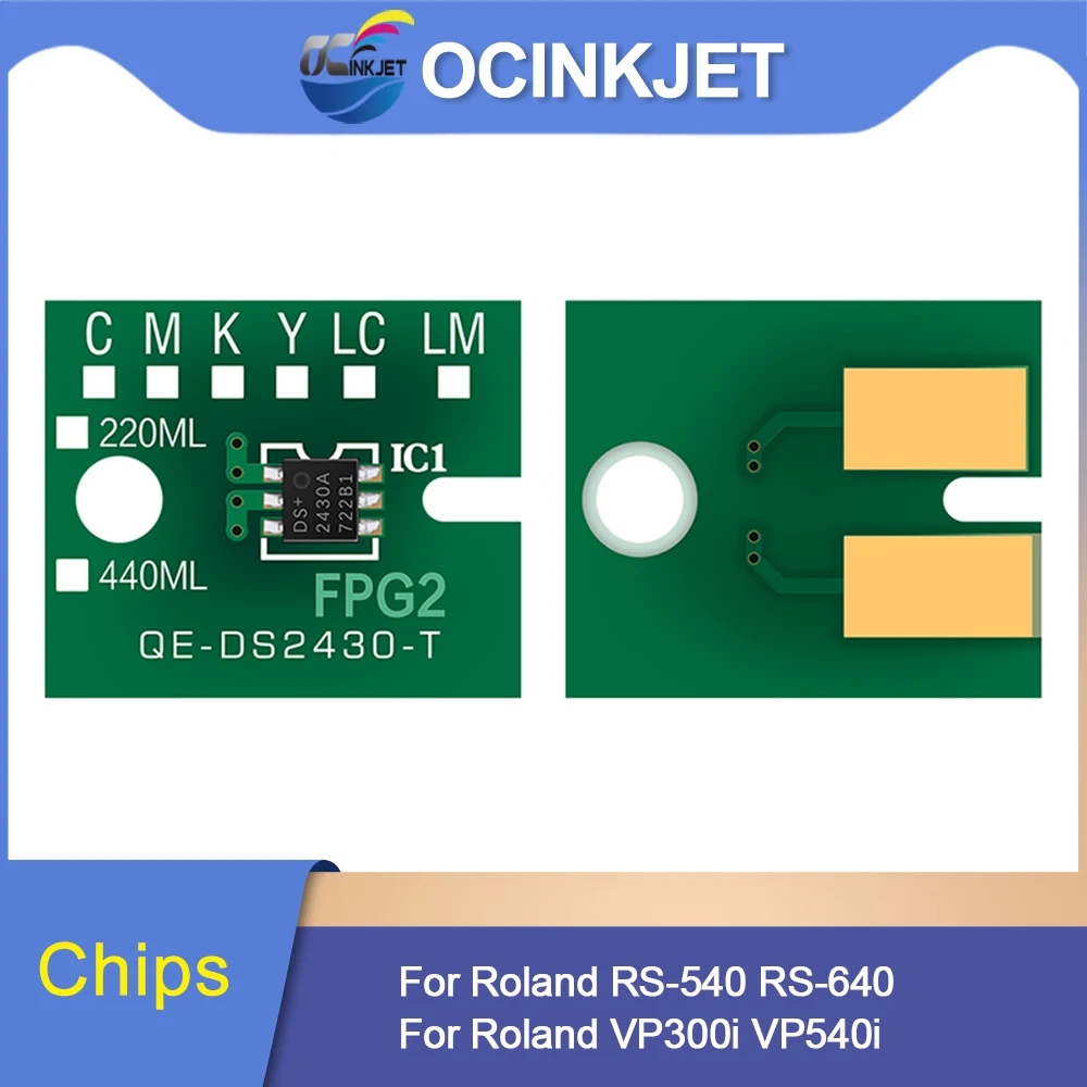 

OCINKJET For Roland FPG2 Ink Cartridge Chip Permanent Chips For Roland RS-540 RS-640 For Roland VP300i VP540i