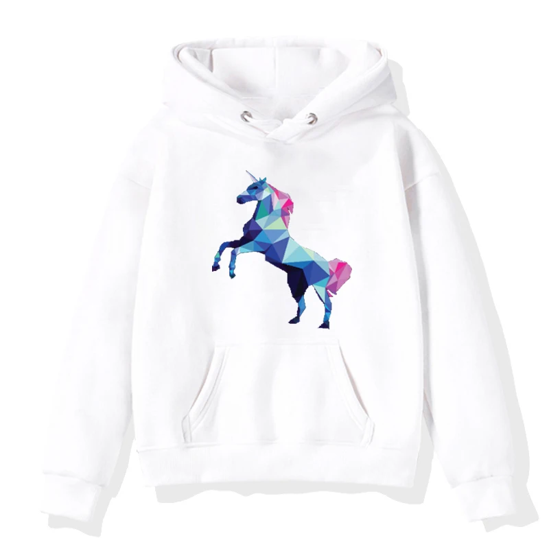 Fashion Unicorn Print Sweater Toddler Boys Girls Sweatshirt Casual Hoodies Baby Winter Warm Long Sleeve Hooded Children Clothes images - 6