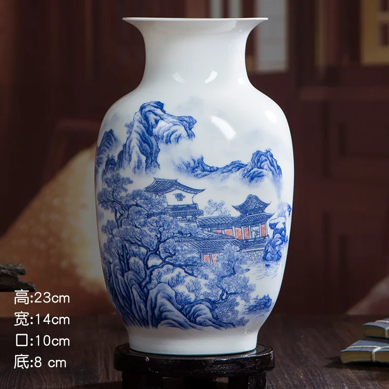 

Прекрасная керамическая ваза Jingdezhen, композиция для цветов, украшение для дома, для гостиной, винный шкаф, композиция, поделки
