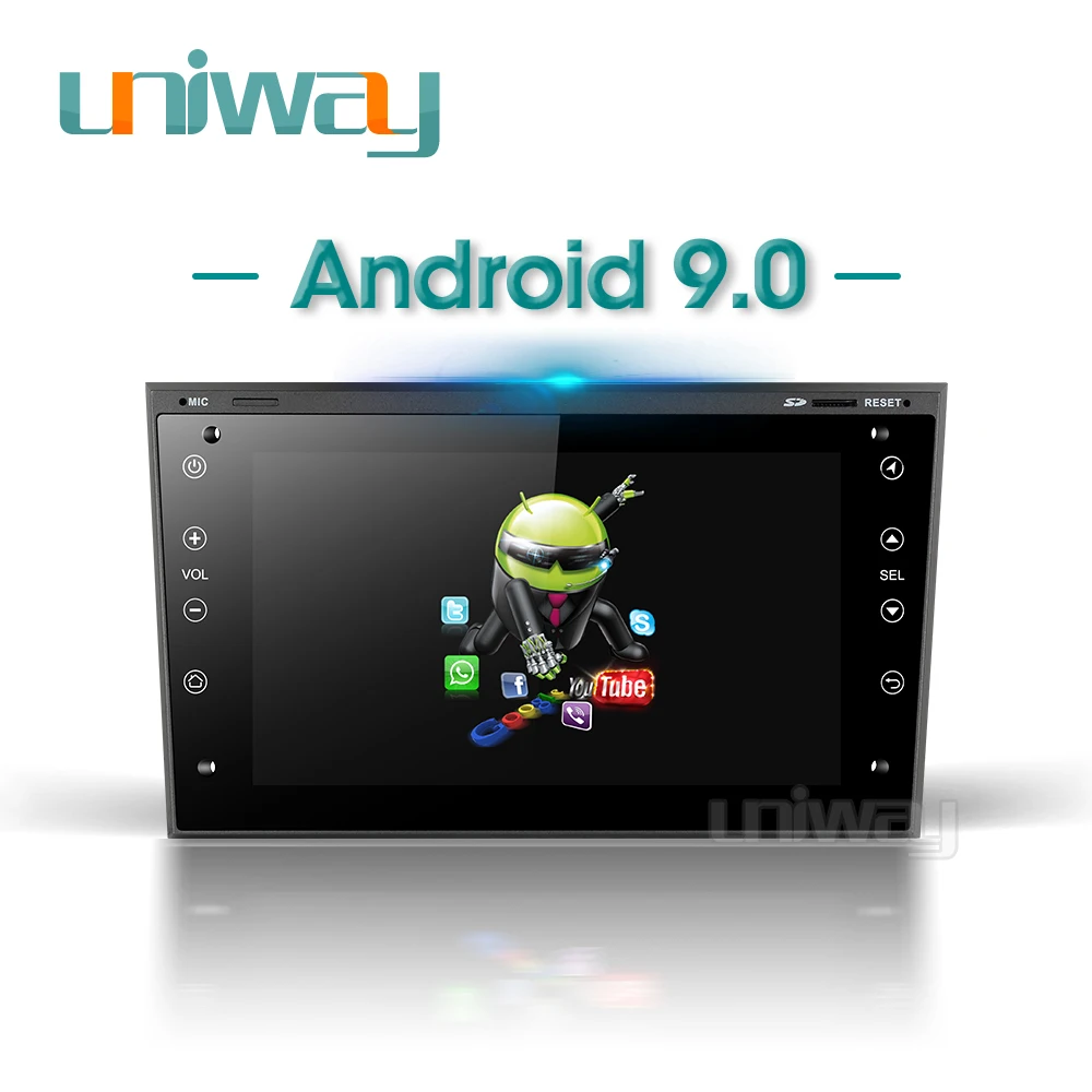 Автомобильный dvd uniway AOB7071 DSP android 9 0 для Opel Meriva Antara Zafira Veda Agila Corsa Vectra Astra H 2006 2007 2008 200 |