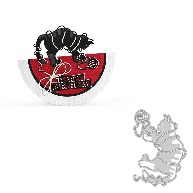 

Cat Playing Wool Ball Metal Cutting Dies Stencils Cat&Wool Ball Die Cut For Card Making DIY New 2019 Crafts Cards