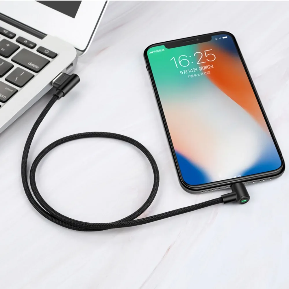 USB кабель Mcdodo для iPhone светодиодный шнур быстрой зарядки и передачи данных XS MAX X XR 8