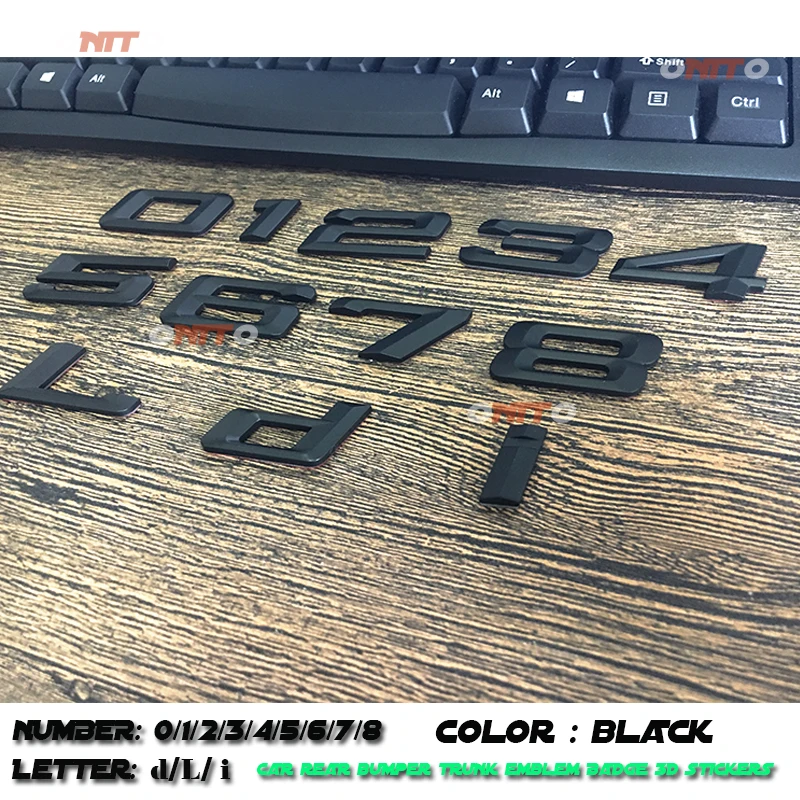

10set Black ABS car 3D logo For 3-Series 318d 320d 325d 328d 330d 335d 340d rear bumper trunk Badge Number Letter Sticker