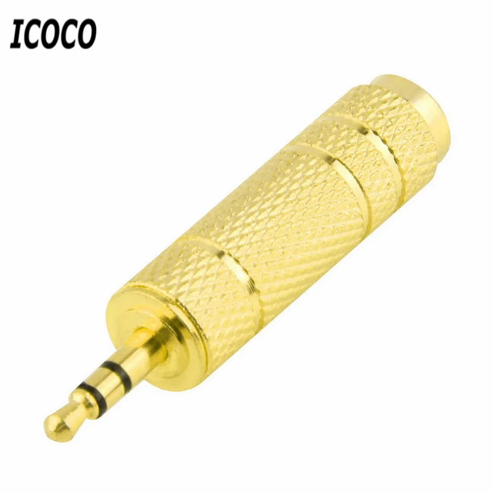 ICOCO 3 5 мм Мужской до 6 1/4 &quotЖенский разъем стерео наушники микрофонный аудио