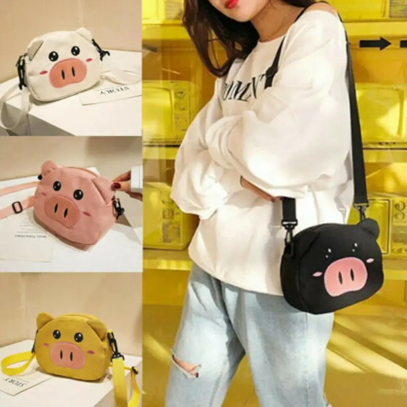 Pudcoco Women Baby Girls Shoulder Bag Small Handbag Tote Satchel Ladies Pig Messenger Cross Body Plush Purses | Игрушки и хобби