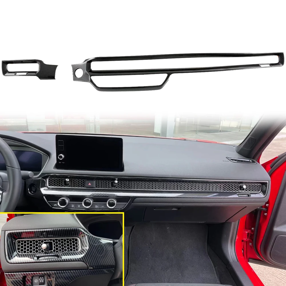

Автомобильные товары, подходит для Honda Civic 11 поколения 2021 2022, аксессуары, центральное управление, молдинговая крышка приборной панели, отдел...