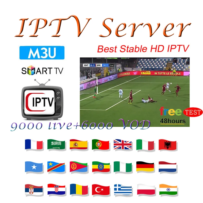 IP tv испанский 1 год лучшая стабильная ip ТВ подписка 9000 активный канал бесплатный