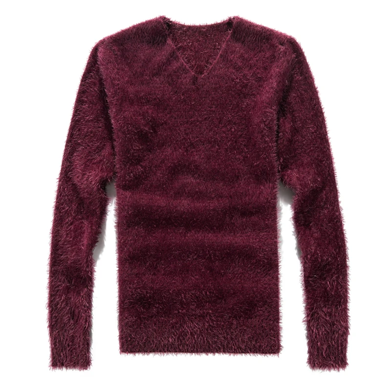 Зимние мужские свитера с v образным вырезом и длинным рукавом Модный