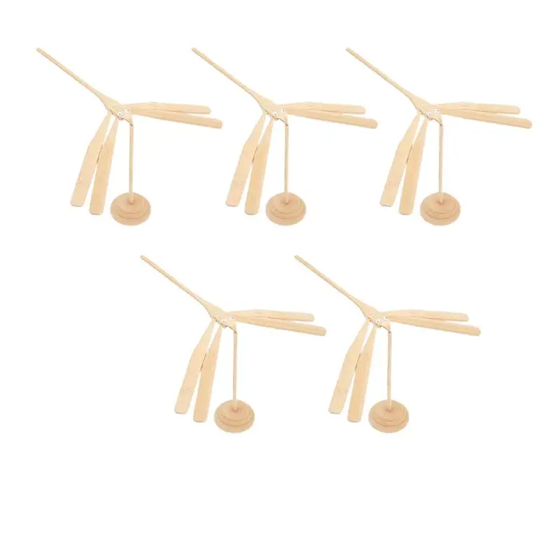 5 шт. бамбуковая балансировка Стрекоза Украшение ручной работы Бамбуковые