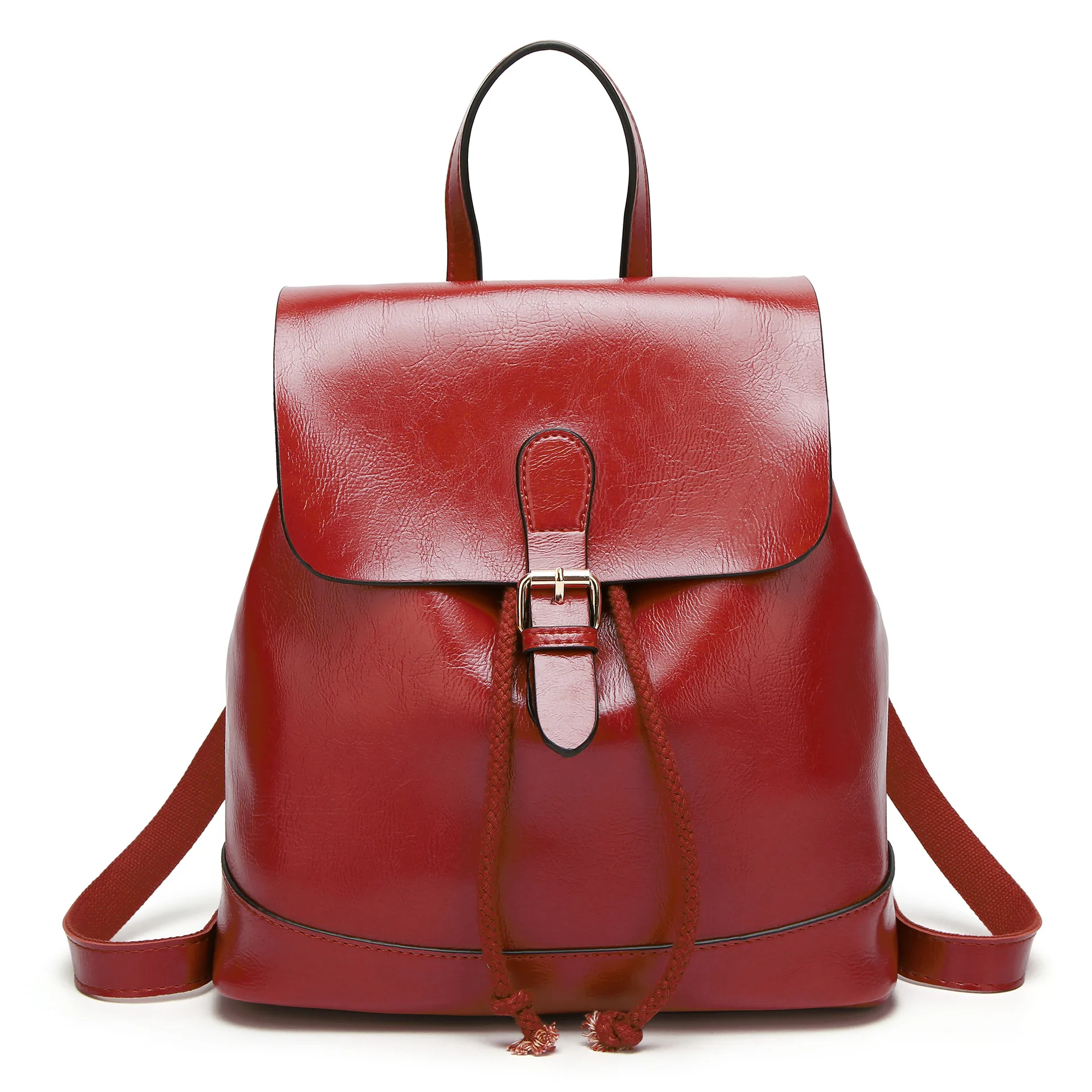 

Special Price Fashion Vintage Women's Waterproof Backpack Girls School College Pu Mini Backpack Simple Travel Bag