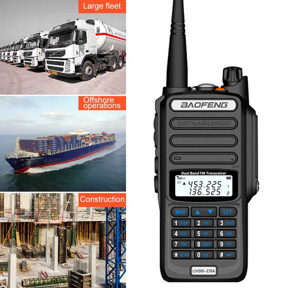 

128 Channel Walkie Talkie Camping Dual Band Transceiver Long Distance LED Display Two Way Radio VHF UHF Waterproof Handheld