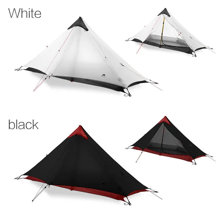 LanShan 1 3F UL GEAR 1 Person Oudoor Сверхлегкая палатка для кемпинга Одноместный человек 3 сезона профессиональная 15D Silnylon Бесшумная палатка