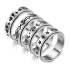 Мужское кольцо-Спиннер из нержавеющей стали, 6 мм