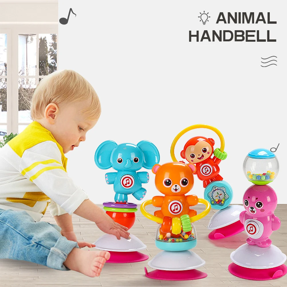 Детская мини погремушка с развлечением музыкальная присоска детский стульчик
