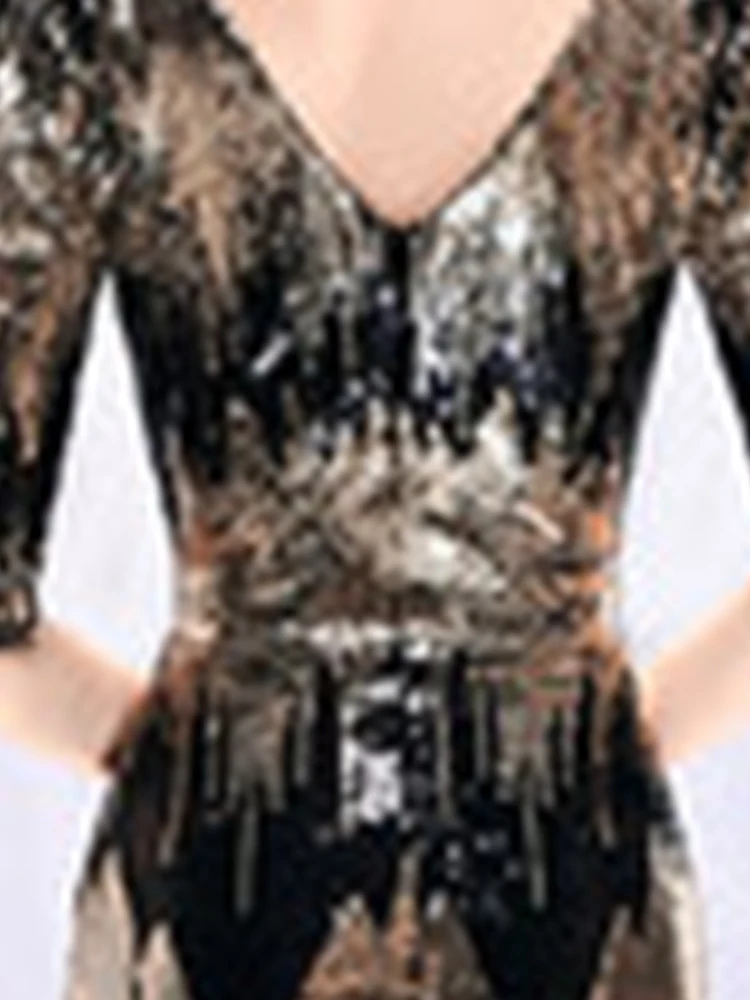 Вечернее платье с коротким рукавом, с кристаллами, Robe De Soiree, на молнии, женские вечерние платья, длинные, плюс размер, с v-образным вырезом, с блестками, вечерние платья F007