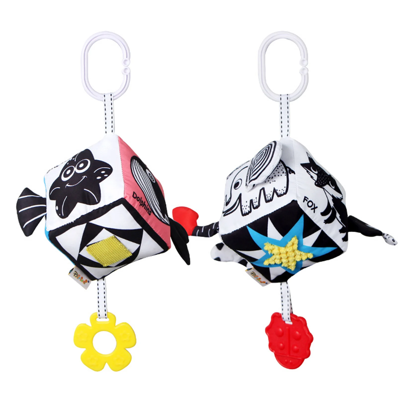 

Infant Mobile Rattle Toys Baby Bed Toy Kawaii Plush Stuffed Rattles Busy Cube Animal Figure For Crib Stroller Hanging Decor