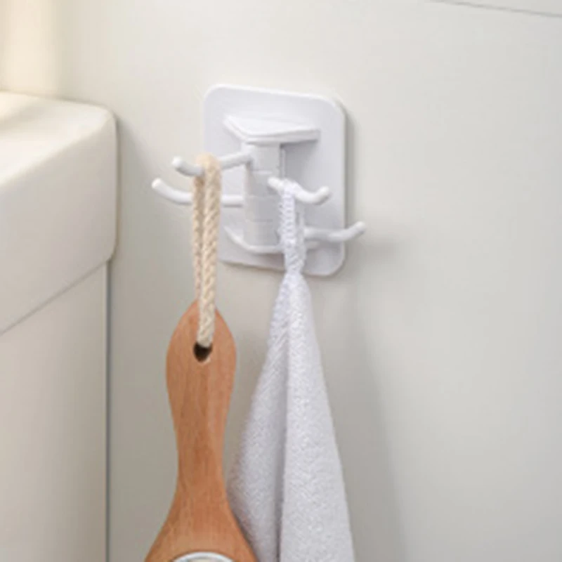 

3PCS Studless Wall Clothing Hook Wall Hanging Decorative Hook Key Frame Scarf Storage Bag Bathroom Hanger Seamless Hook