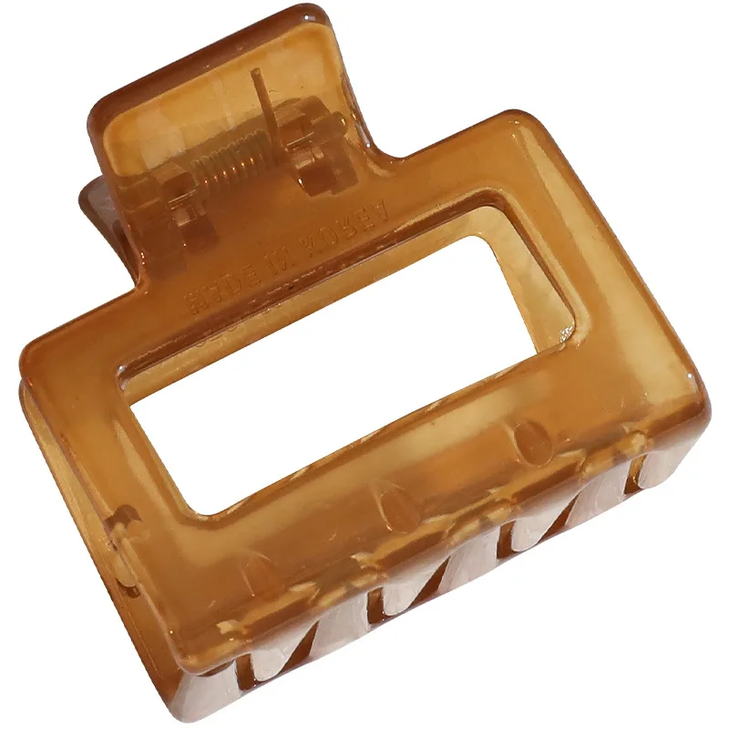 

1PC Vintage Small solid Color Geometric Acrylic Hairpins Hair Clip Crab For Women Girl Clamp Hair Accessorie Headwear