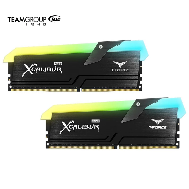 

TEAMGROUP RGB DDR4 RAM 16GB(8GBx2) 3600mhz 4000mhz CL18 1.35v King's Sword Bar Glare Light Bar Desktop Memory