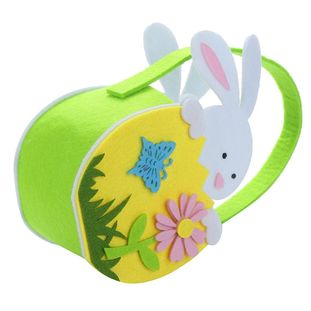 

DIY Material Kit Festival Handbags Lovely Easter Supplies Toys Organizer Cute Bunny Candy Gift Bag for Color Cognition Kindergar