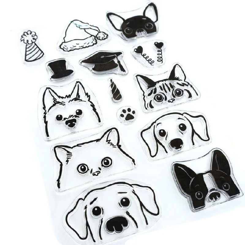 2021 New Dog Puppy Transparent Clear Silicone Stamp/Seal for DIY Scrapbooking/photo album Decorative clear stamp