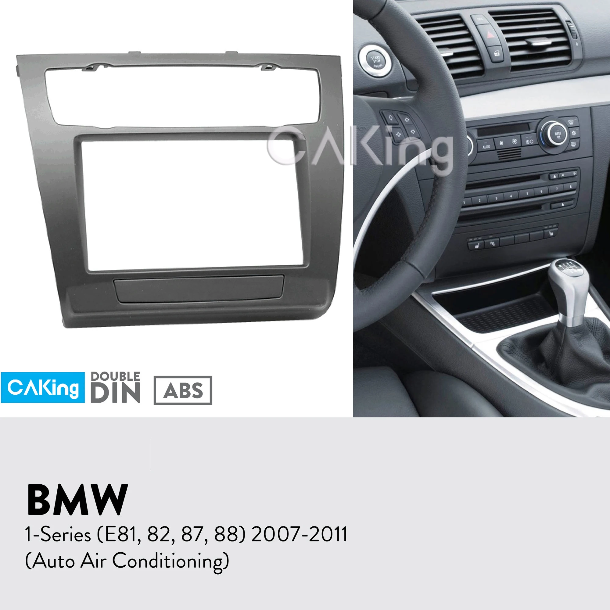 Двойной Din фасции Радио панель для BMW 1 серии (E81/82/87/88) (Авто кондиционер) набор