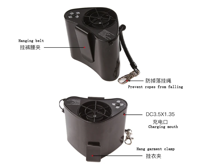 Портативный вентилятор для талии мини машина воздушного охлаждения 3 скорости