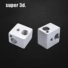 Нагревательный блок V5, алюминиевый блок с подогревом 16*16*12 мм для 3D-принтера, экструдер j-head hotend kossel и prusa i3, 2 шт.