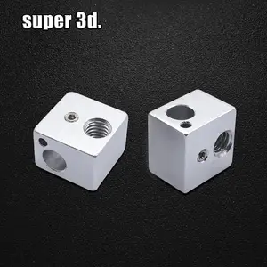 Нагревательный блок V5, алюминиевый блок с подогревом 16*16*12 мм для 3D-принтера, экструдер j-head hotend kossel и prusa i3, 2 шт.